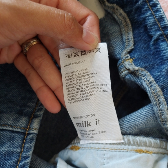 Milk it Mixed Two Tone Denim Flare Leg Jeans Size 26 - Picture 8 of 11